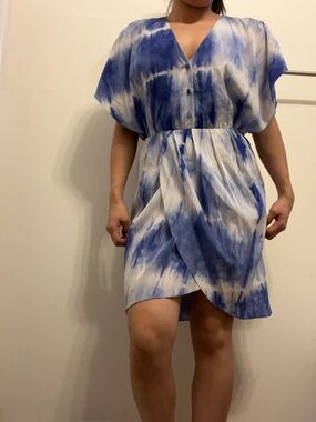 MY26 Alice and Olivia Blue Dye Short Dress